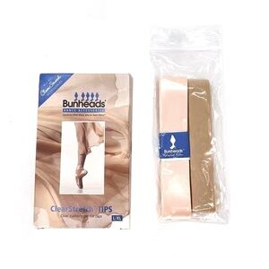 Bunheads ClearStretch Tips L/XL + Set of Rehearsal Ribbons/Elastic Ballet New